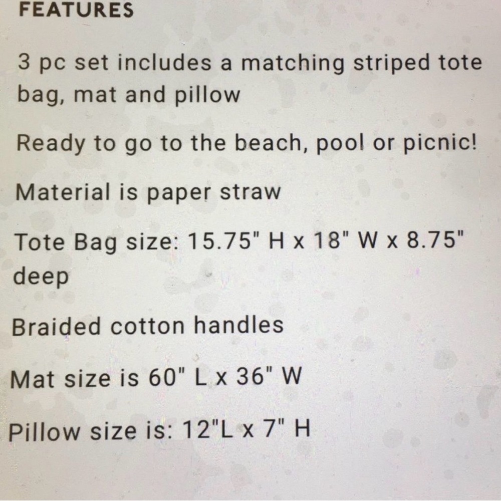 DSW Beach tote with pillow and mat - Picture 4 of 8